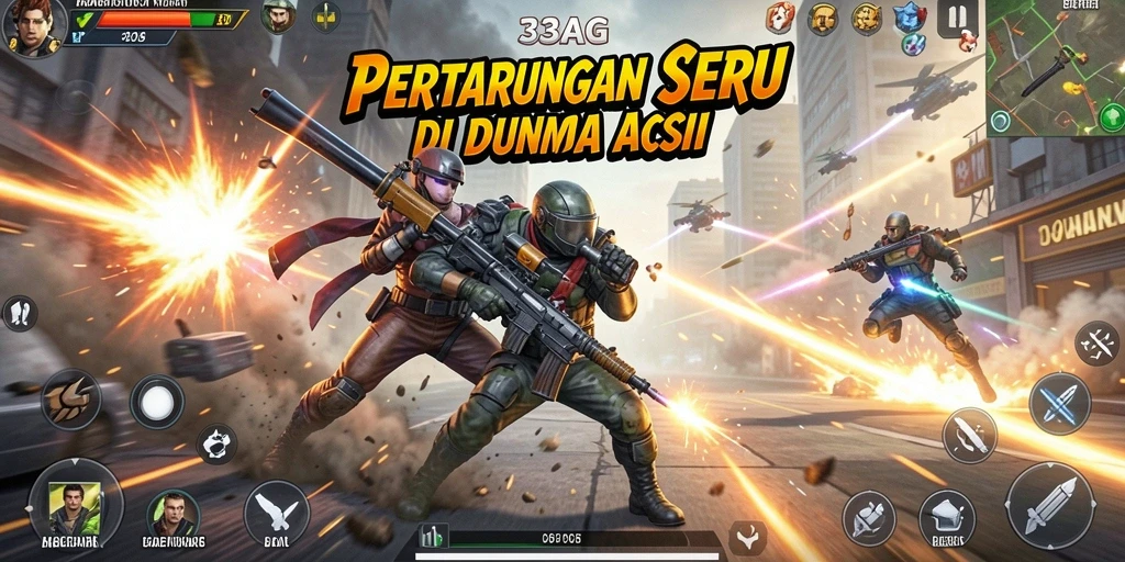 Tampilan aksi mendebarkan dalam game 33AG.