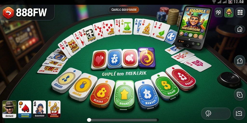 Tampilan gameplay menarik game Gaple 888FW.