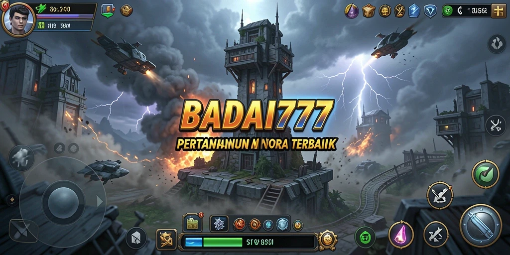 Tampilan menarik dari gameplay BADAI777 dalam Tower Defense.