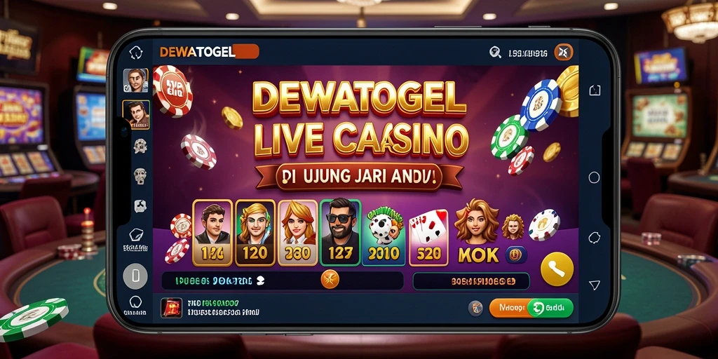 Screenshot gameplay DEWATOGEL yang menampilkan dealer langsung dan meja permainan.
