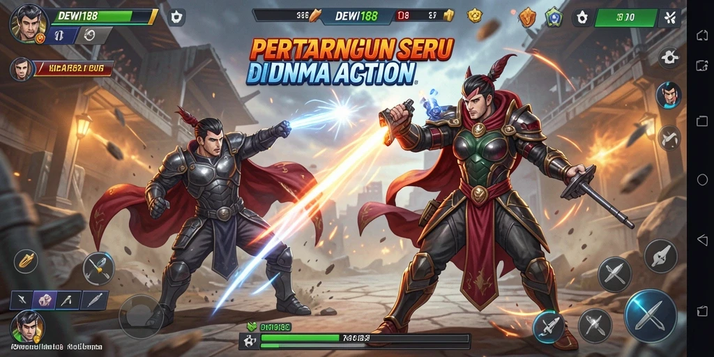 Tampilan aksi seru dalam permainan DEWI188 yang menegangkan.