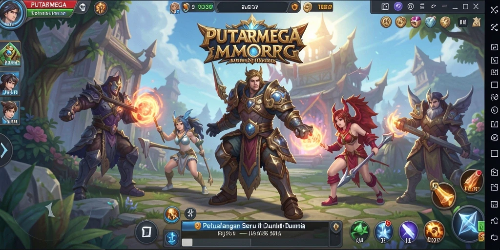 Screenshot gameplay PUTARMEGA menampilkan karakter beraksi dalam pertempuran epik.