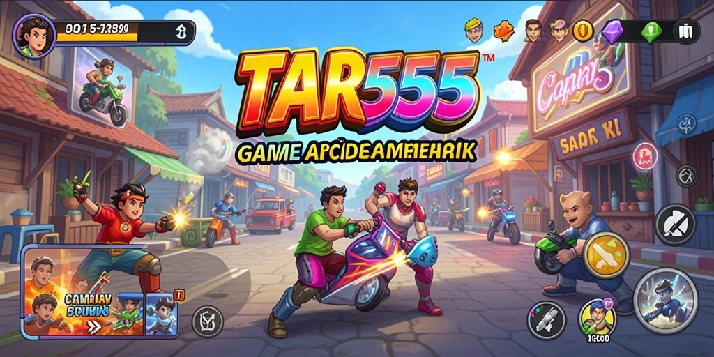 Screenshot TAR555 menampilkan momen seru dalam permainan Arcade.