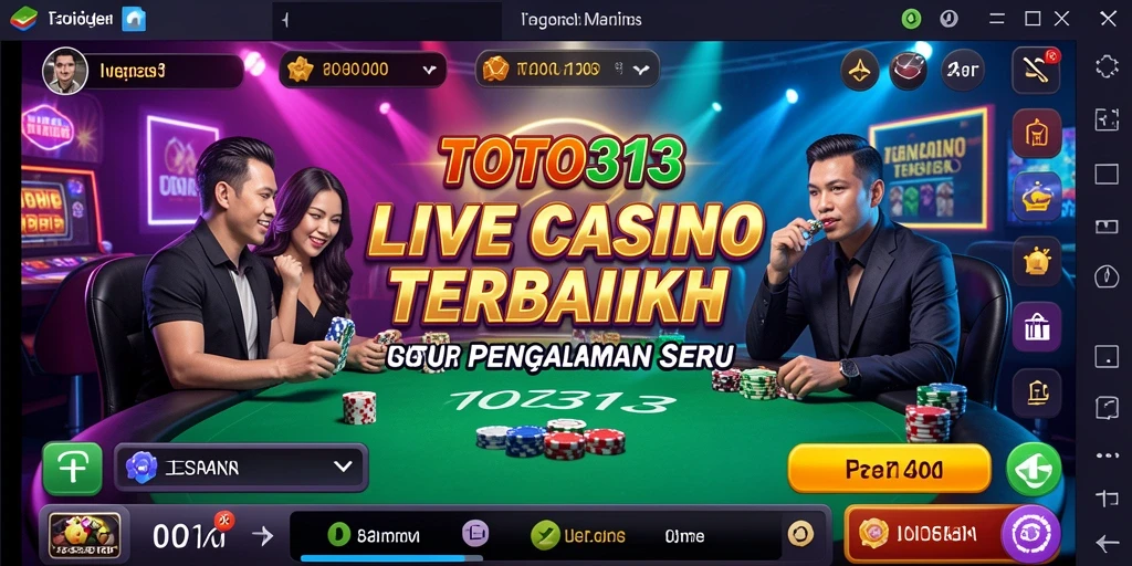 Tampilan gameplay Live Casino yang mendebarkan di TOTO313.