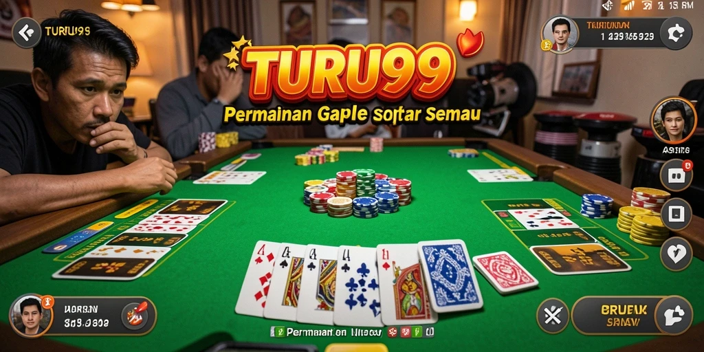 Screenshot TURU99 menunjukkan gameplay Gaple yang menarik.