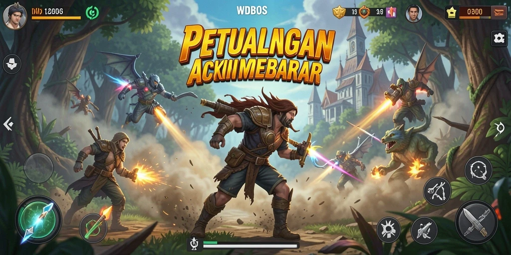 Tangkapan layar utama WDBOS menampilkan aksi seru gameplay.