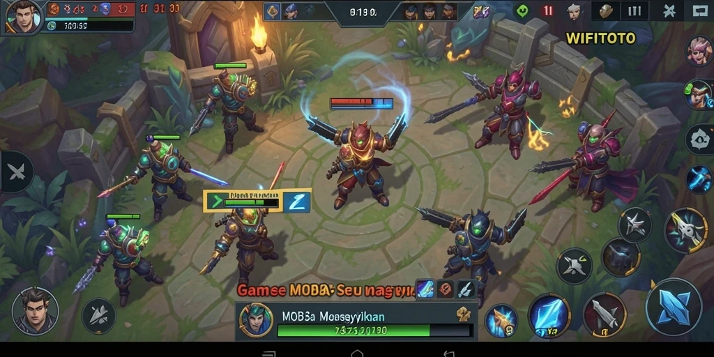 Tangkapan layar gameplay <strong>WIFITOTO</strong> yang menampilkan aksi seru dalam pertempuran.